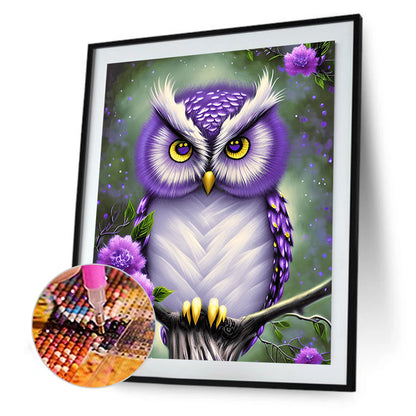 Owl - Full Round Drill Diamond Painting 30*40CM