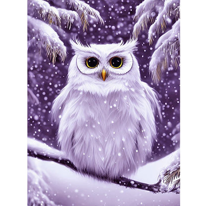 Owl - Full Round Drill Diamond Painting 30*40CM