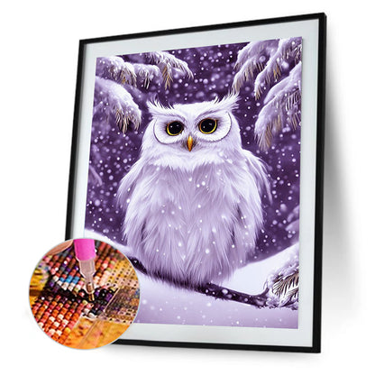 Owl - Full Round Drill Diamond Painting 30*40CM