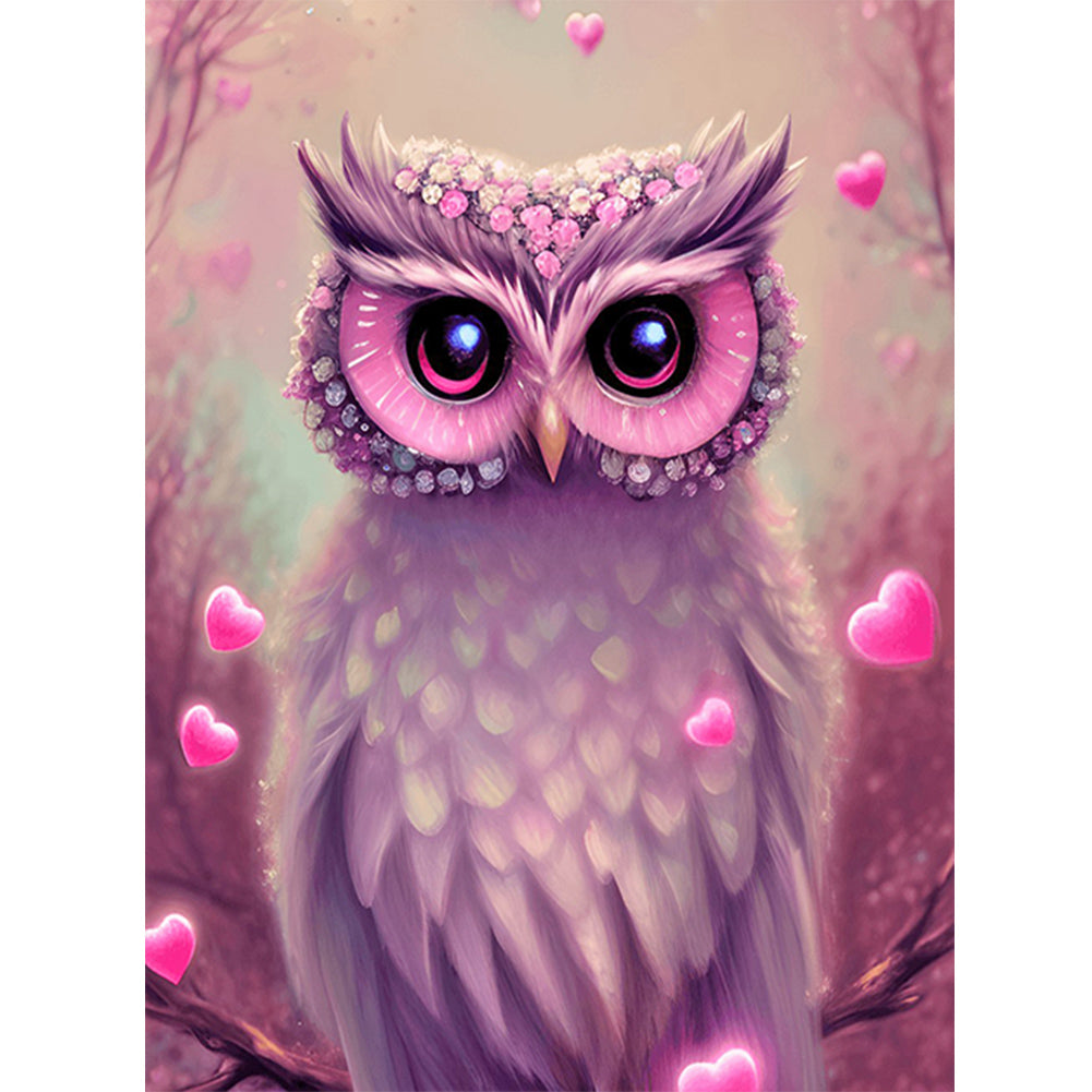 Owl - Full Round Drill Diamond Painting 30*40CM