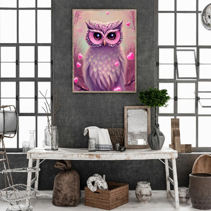 Owl - Full Round Drill Diamond Painting 30*40CM