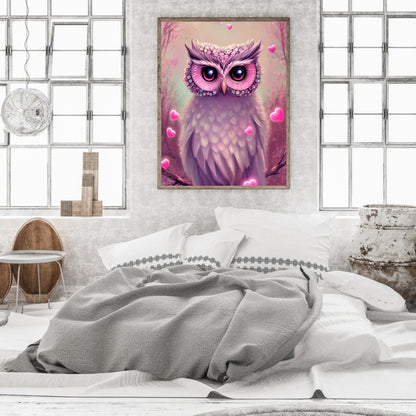 Owl - Full Round Drill Diamond Painting 30*40CM