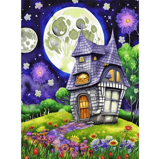 Fairy Tale Cottage - Full Round Drill Diamond Painting 30*40CM