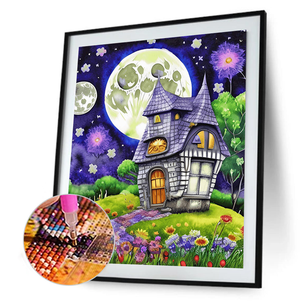 Fairy Tale Cottage - Full Round Drill Diamond Painting 30*40CM