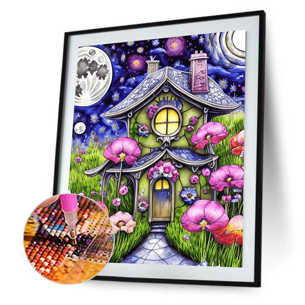 Fairy Tale Cottage - Full Round Drill Diamond Painting 30*40CM