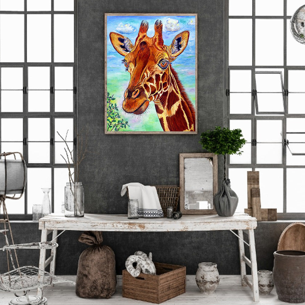 Giraffe - Full Round Drill Diamond Painting 30*40CM