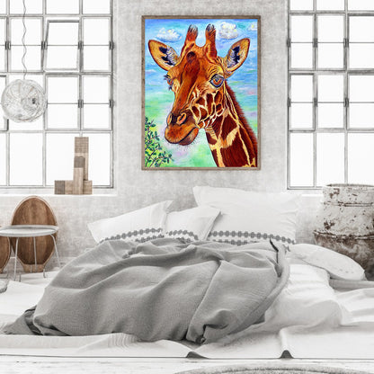 Giraffe - Full Round Drill Diamond Painting 30*40CM