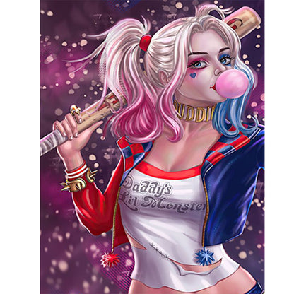 Harley Quinn - Full Round Drill Diamond Painting 30*40CM
