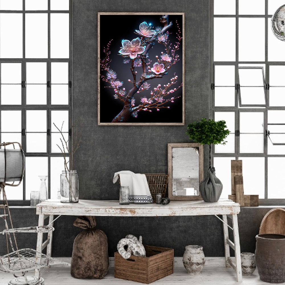 Fantasy Cherry Tree - Full Round Drill Diamond Painting 30*40CM