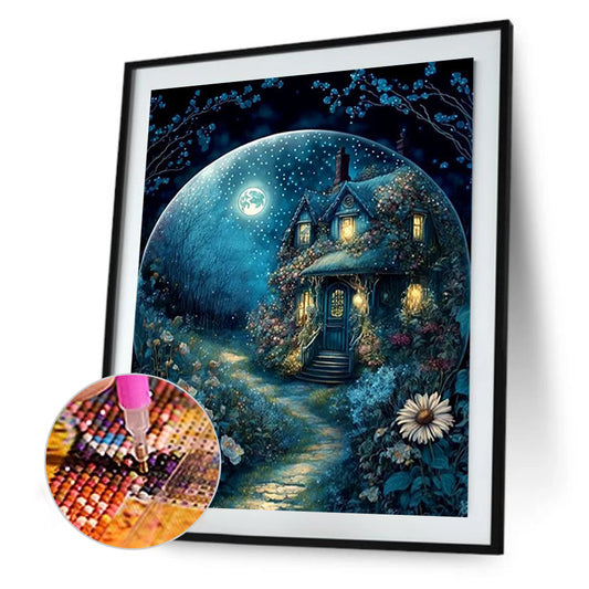 Stone Road Under The Moon - Full Round Drill Diamond Painting 30*40CM