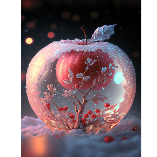 Dream Snowflake Apple - Full Round Drill Diamond Painting 30*40CM