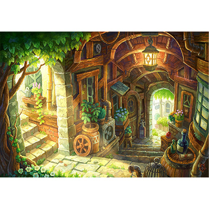 Stairway In Anime - Full Round Drill Diamond Painting 40*30CM