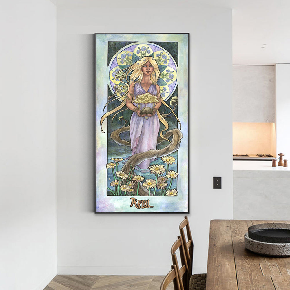 Jewel Goddess - Full Round Drill Diamond Painting 30*70CM