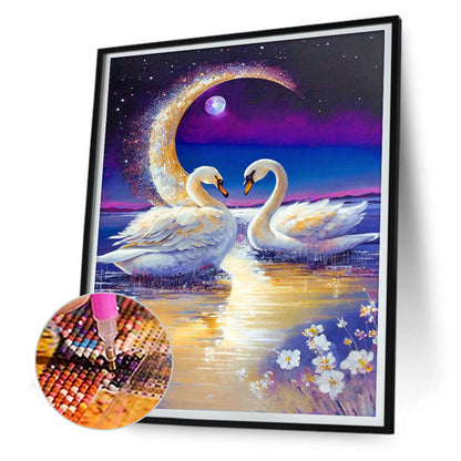 Romantic Fantasy Swan - Full Round Drill Diamond Painting 30*40CM