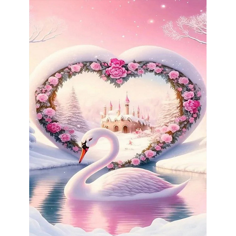 Romantic Fantasy Swan - Full Round Drill Diamond Painting 30*40CM