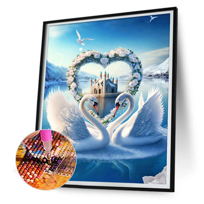 Romantic Fantasy Swan - Full Round Drill Diamond Painting 30*40CM