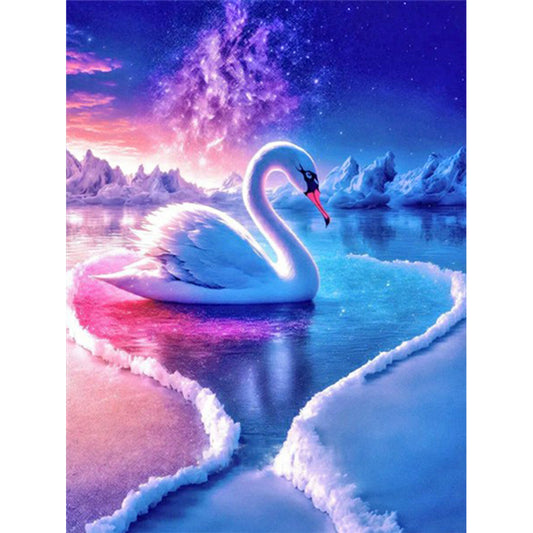 Romantic Fantasy Swan - Full Round Drill Diamond Painting 30*40CM