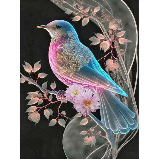 Bird On Dreamy Branch - Full Round Drill Diamond Painting 30*40CM