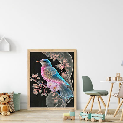 Bird On Dreamy Branch - Full Round Drill Diamond Painting 30*40CM