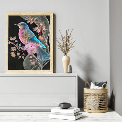 Bird On Dreamy Branch - Full Round Drill Diamond Painting 30*40CM