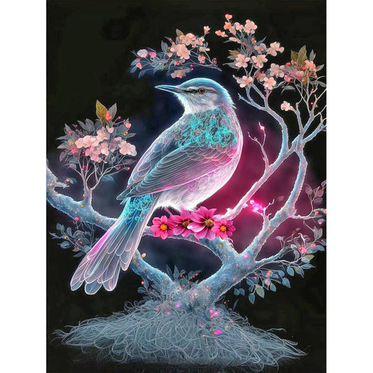 Bird On Dreamy Branch - Full Round Drill Diamond Painting 30*40CM