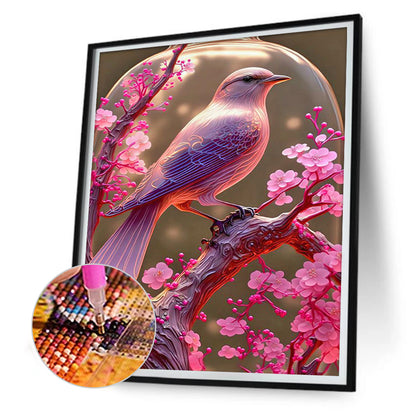 Bird On Dreamy Branch - Full Round Drill Diamond Painting 30*40CM