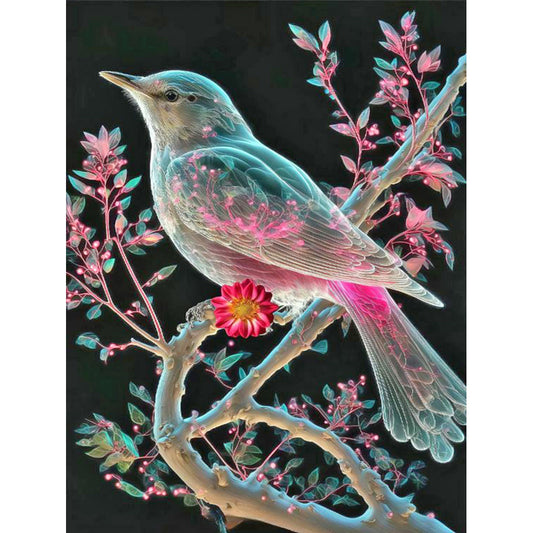 Bird On Dreamy Branch - Full Round Drill Diamond Painting 30*40CM