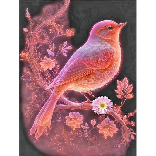 Bird On Dreamy Branch - Full Round Drill Diamond Painting 30*40CM