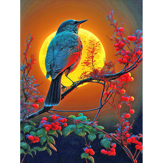 Moonlight Bird - Full Round Drill Diamond Painting 30*40CM