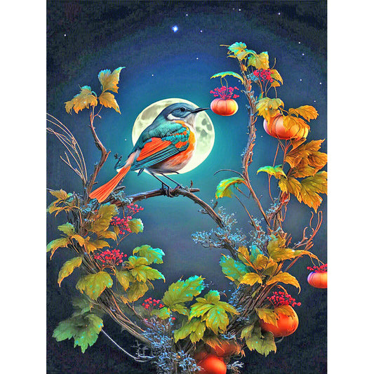 Moonlight Bird - Full Round Drill Diamond Painting 30*40CM