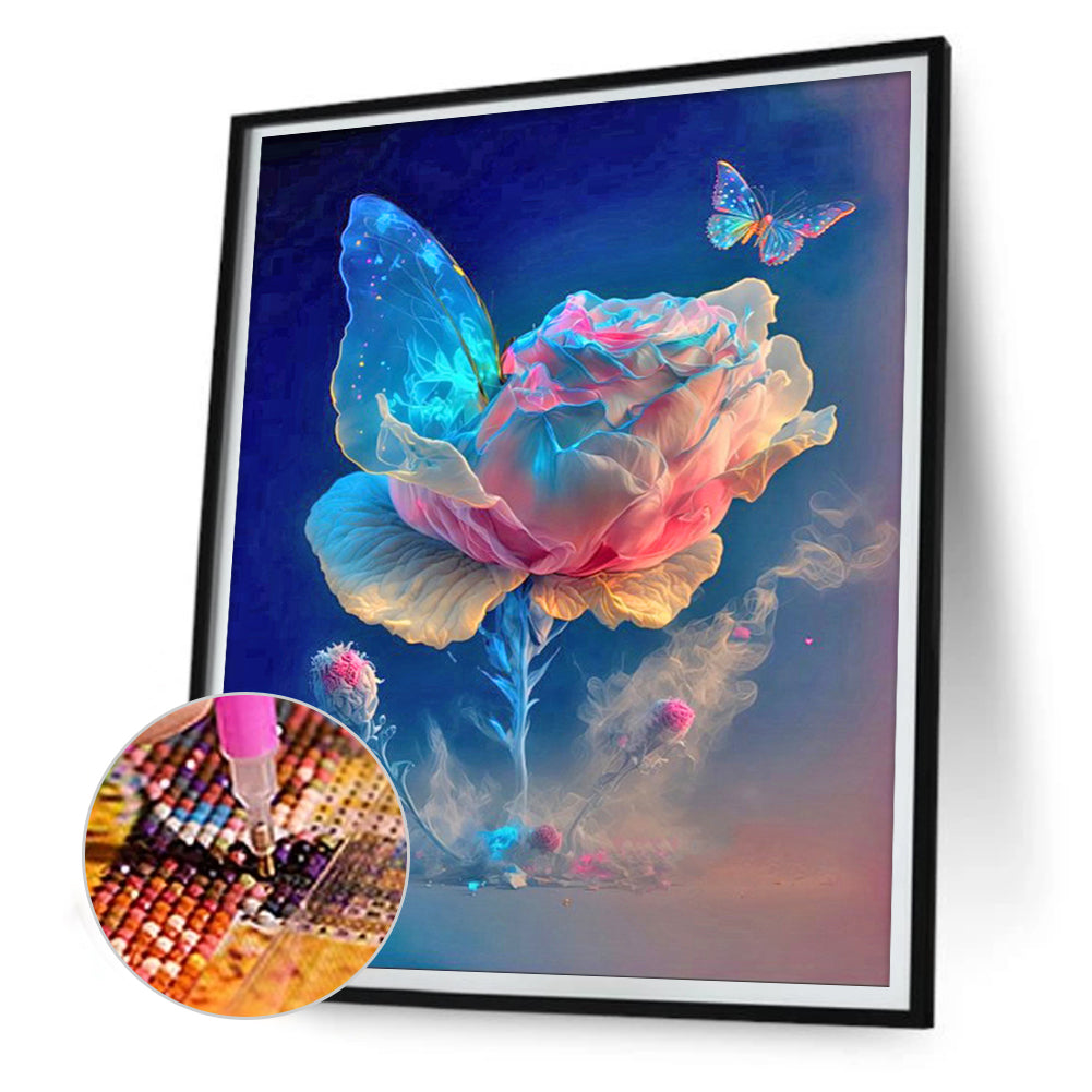 Smoke Rose - Full Round Drill Diamond Painting 30*40CM