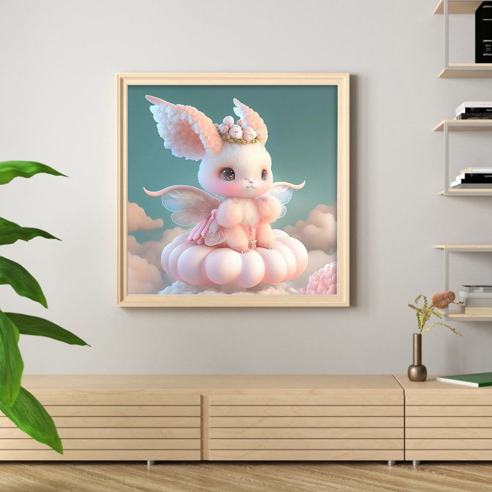 Dreamy Pink Rabbit - Full Round Drill Diamond Painting 30*30CM