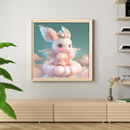 Dreamy Pink Rabbit - Full Round Drill Diamond Painting 30*30CM