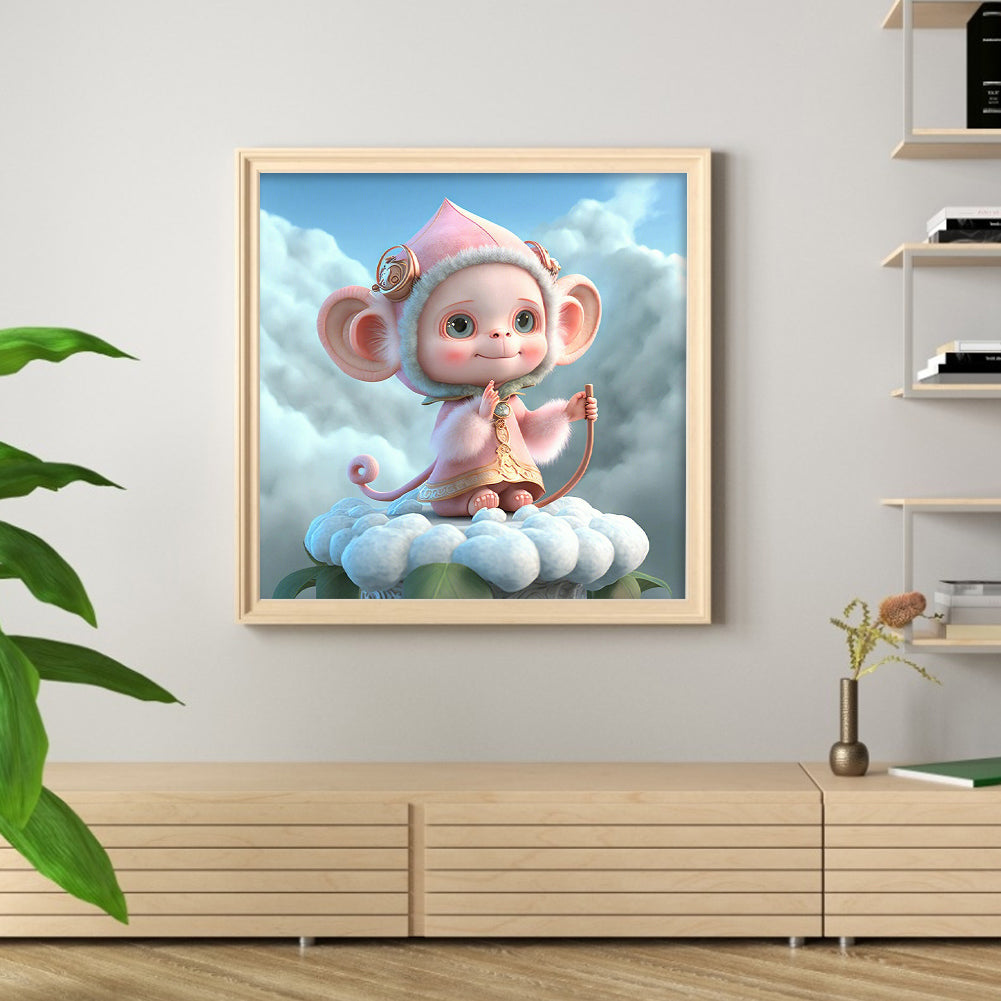 Fantasy Little Monkey - Full Round Drill Diamond Painting 30*30CM