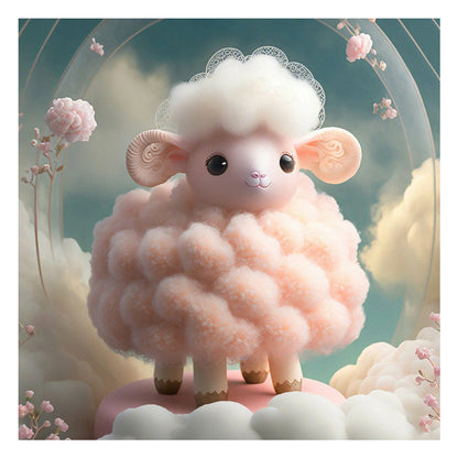 Dream Cotton Sheep - Full Round Drill Diamond Painting 30*30CM
