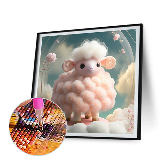 Dream Cotton Sheep - Full Round Drill Diamond Painting 30*30CM