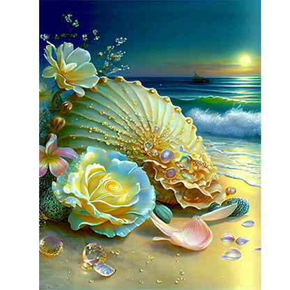 Dream Beach Shells - Full Round Drill Diamond Painting 30*40CM