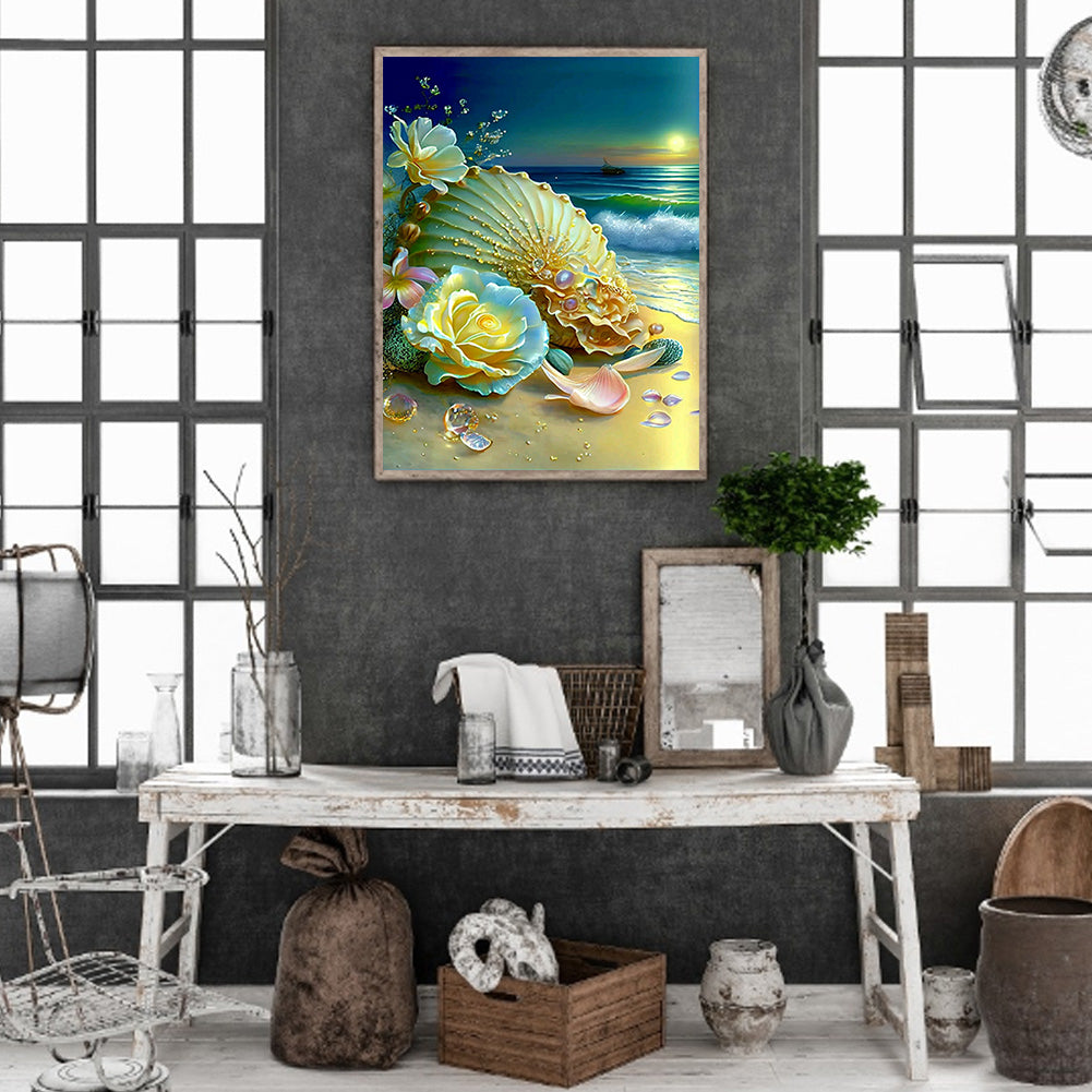 Dream Beach Shells - Full Round Drill Diamond Painting 30*40CM