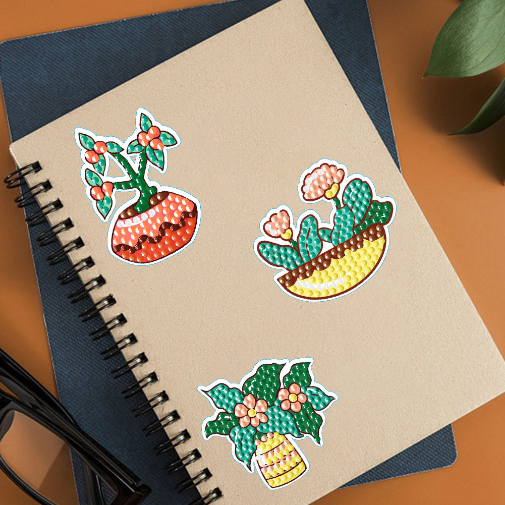 2pcs Dot Drill Sticker Cartoon Pattern DIY Art Craft for Kids Adult Gift Rewards