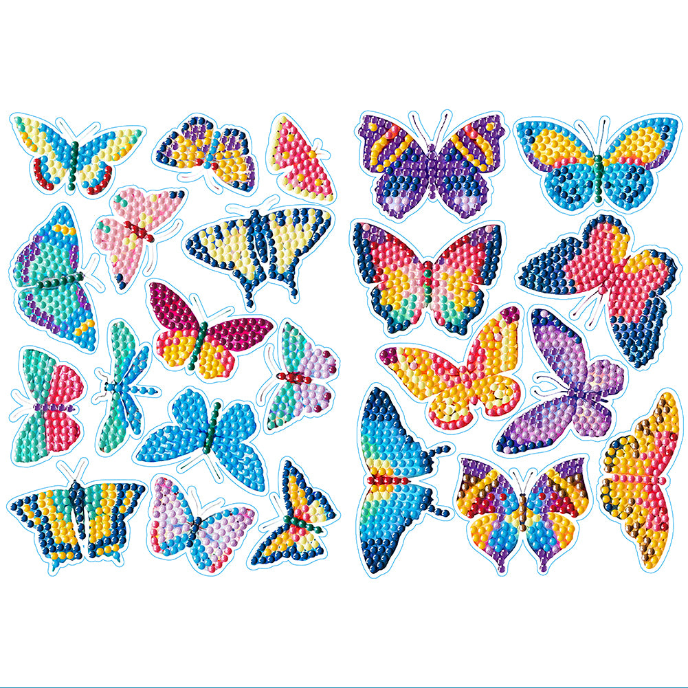 2pcs Dot Drill Sticker Cartoon Pattern DIY Art Craft for Kids Adult Gift Rewards