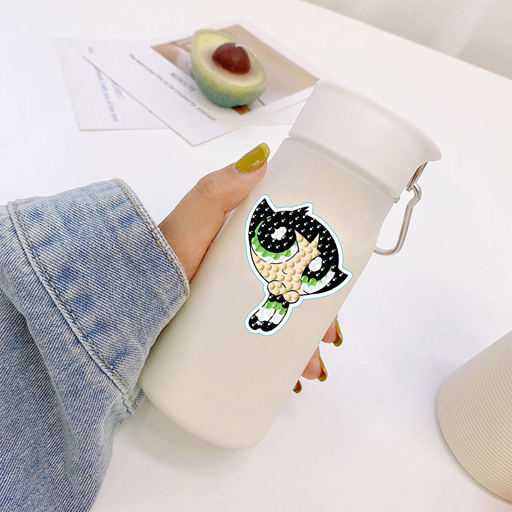 2pcs Dot Drill Sticker Cartoon Pattern DIY Art Craft for Kids Adult Gift Rewards