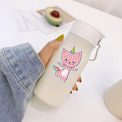 2pcs Dot Drill Sticker Cartoon Pattern DIY Art Craft for Kids Adult Gift Rewards