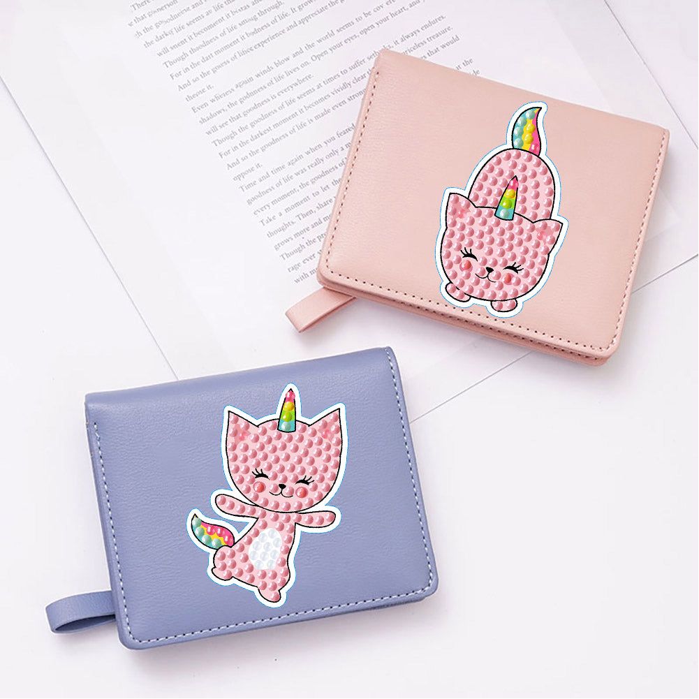 2pcs Dot Drill Sticker Cartoon Pattern DIY Art Craft for Kids Adult Gift Rewards