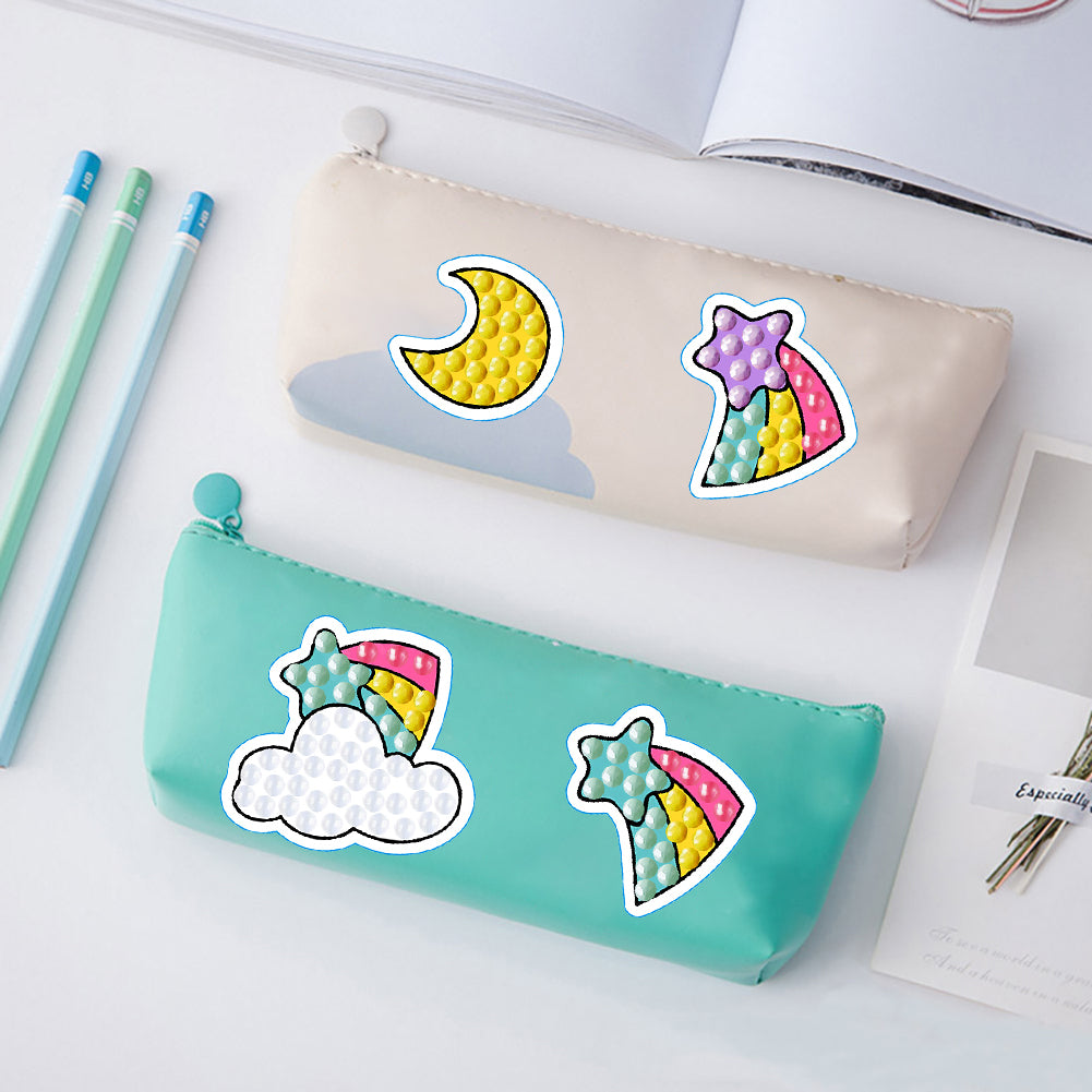 2pcs Dot Drill Sticker Cartoon Pattern DIY Art Craft for Kids Adult Gift Rewards