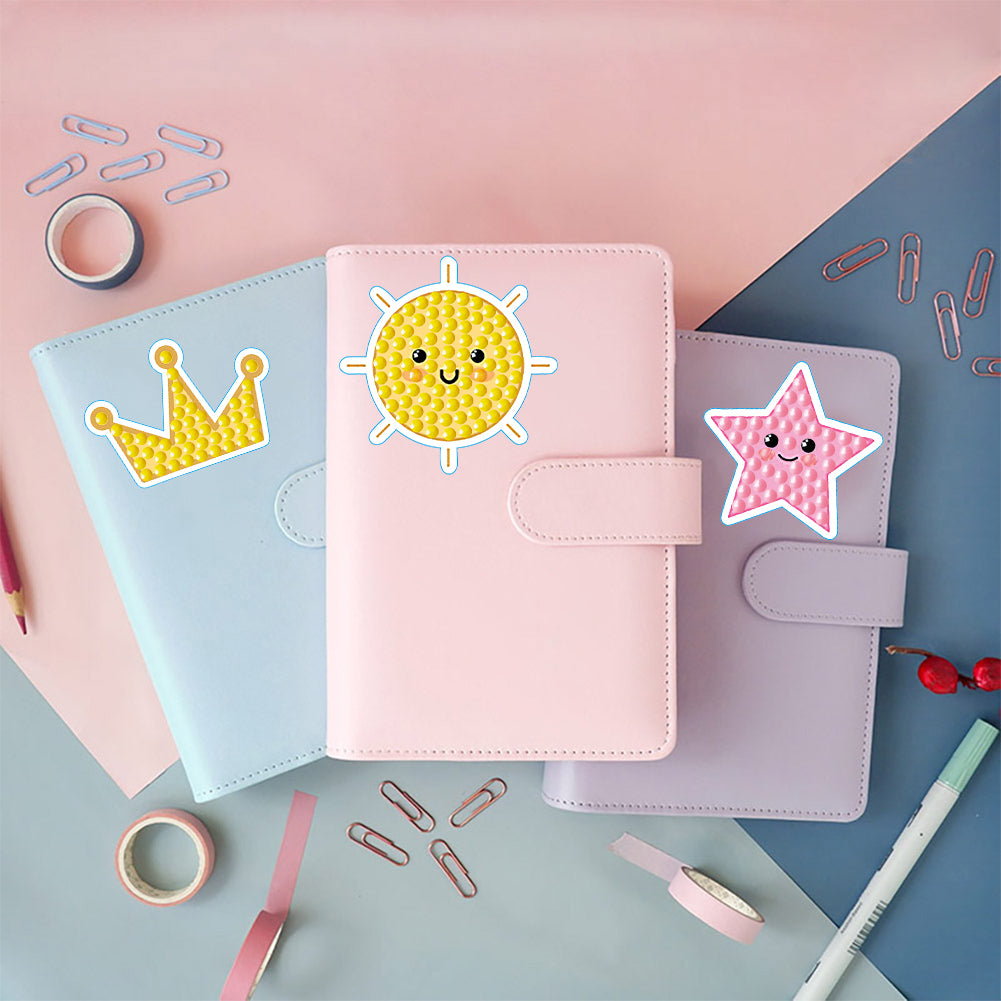 2pcs Dot Drill Sticker Cartoon Pattern DIY Art Craft for Kids Adult Gift Rewards