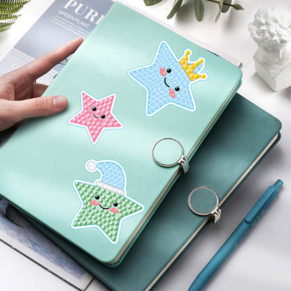 2pcs Dot Drill Sticker Cartoon Pattern DIY Art Craft for Kids Adult Gift Rewards