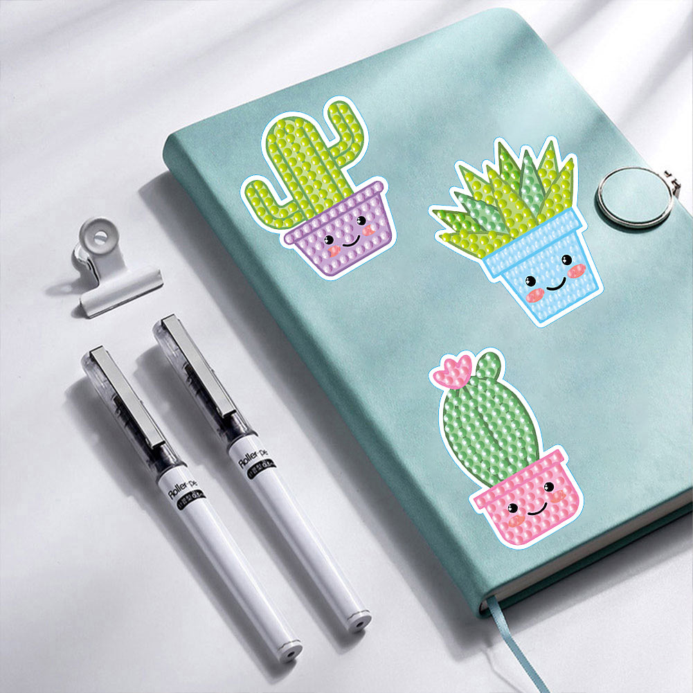 2pcs Dot Drill Sticker Cartoon Pattern DIY Art Craft for Kids Adult Gift Rewards