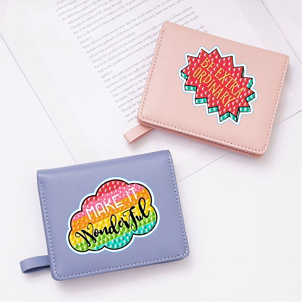 2pcs Dot Drill Sticker Cartoon Pattern DIY Art Craft for Kids Adult Gift Rewards