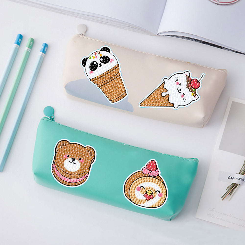 2pcs Dot Drill Sticker Cartoon Pattern DIY Art Craft for Kids Adult Gift Rewards