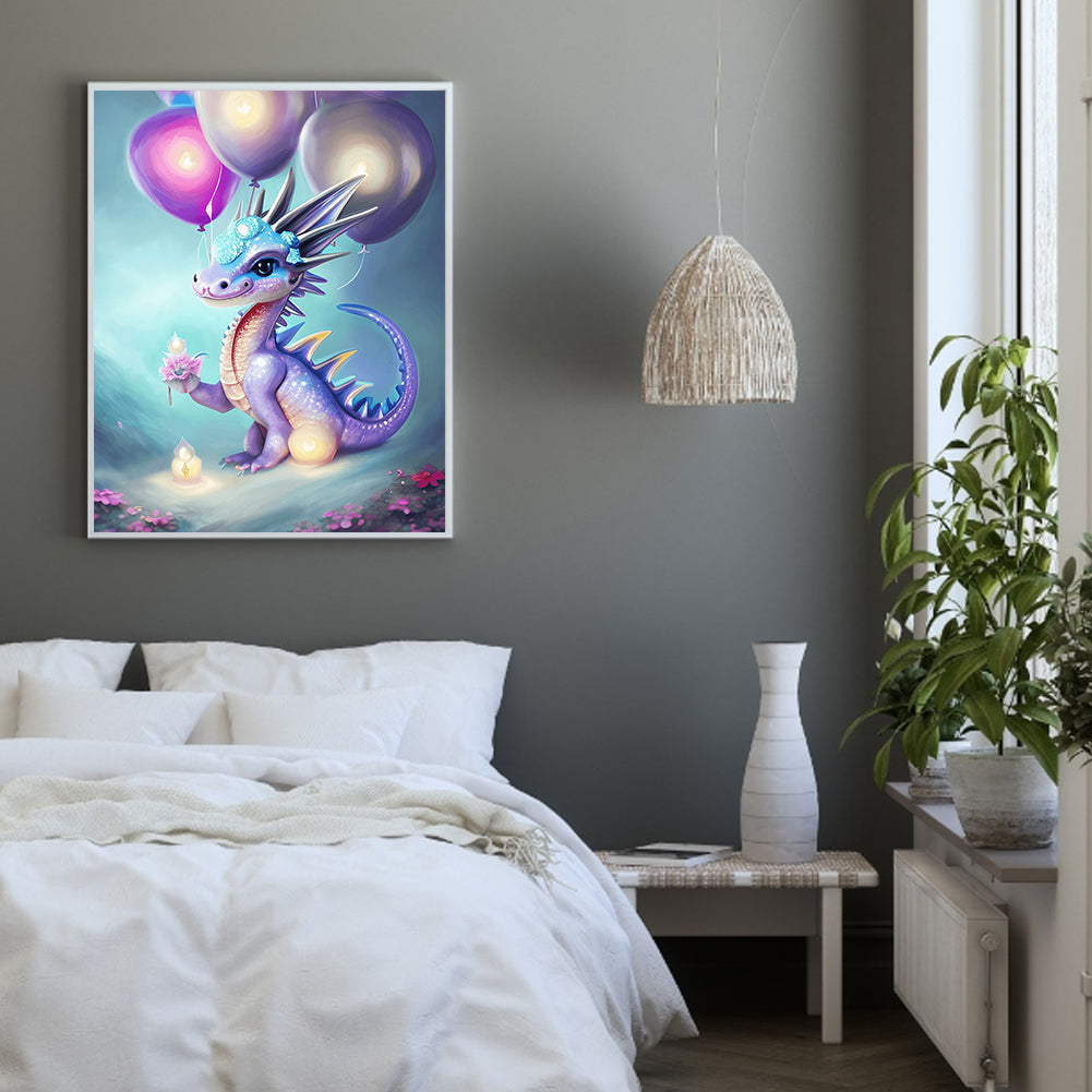 Cartoon Pterosaur - Full Round Drill Diamond Painting 30*40CM
